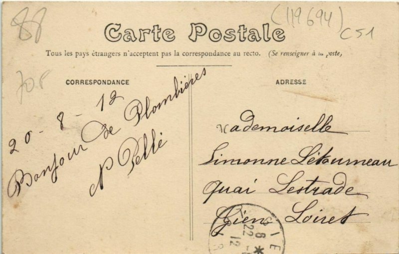CPA Souvenir de - PLOMBIERES-les-BAINS - (119694)