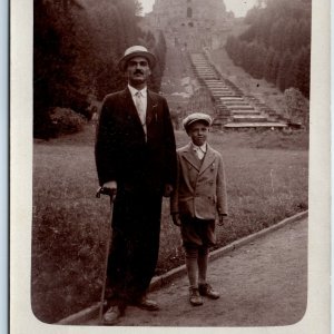 c1910s Kassel, Germany RPPC Man Hercules Monument Wilhelmshöhe Park Photo A149