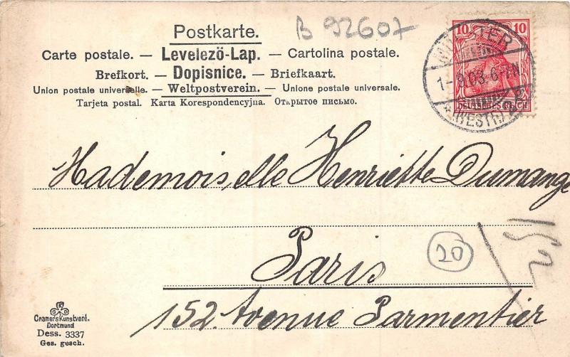 B92607 munster i w postant und domplatz   germany