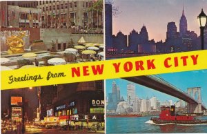 Greetings From New York City - Manhattan Brooklyn Bridge Times Sq