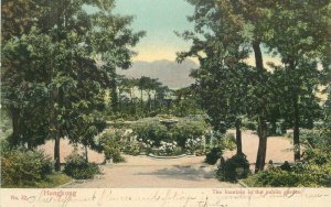 Hong Kong #32 Fountain Public Garden Pictorial C-1910 Postcard undivided 22-9708