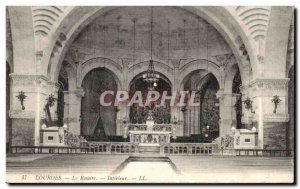 Old Postcard Lourdes Rosary Interior