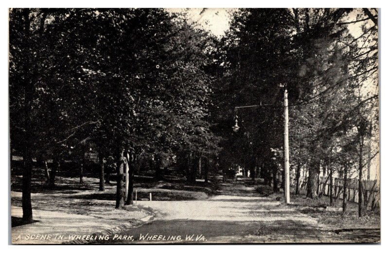 Antique A Scene in Wheeling Park, Wheeling, WV Postcard