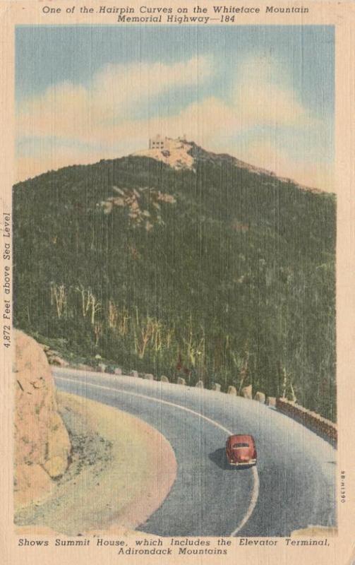 Summit View from Highway - Whiteface Mountain - Adirondacks, New York - Linen