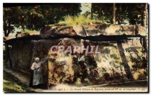 Old Postcard Dolmen Megalith Saumur The large dolmen Baigneux Female Folklore