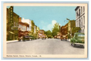 c1940's Men's Wear, Restaurant, Hotel Norfolk, Simcoe Ontario Canada Postcard