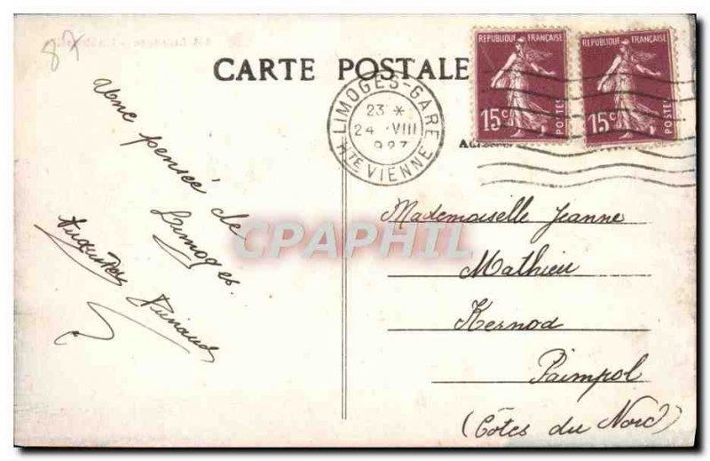 Old Postcard Limoges L & # 39Abbessaille