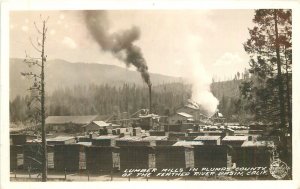 Postcard RPPC Photo California Basin Lumber Mills Plumas Feather River 23-576