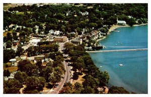 Postcard AERIAL VIEW SCENE Skaneateles New York NY AR9752