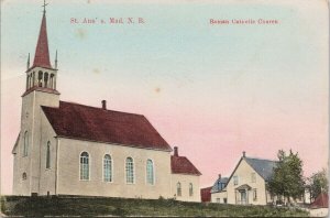 St. Ann's Mad NB Roman Catholic Church c1908 Postcard G98