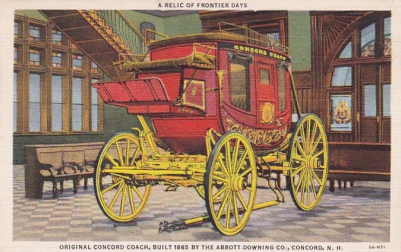 New Hampshire Concord Original Concord Coach Built 1865 By Abbott Downing Com...