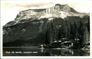 RPPC Wapta Mountain Emerald Lake British Columbia Canada UNP Harmon Postcard C1