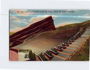 Postcard Red Rocks Theatre Park of the Red Rocks Mt. Parks Denver Colorado USA