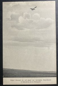 Mint France Real Picture Postcard RPPC Vidart Landing aerodrome Of Champagne