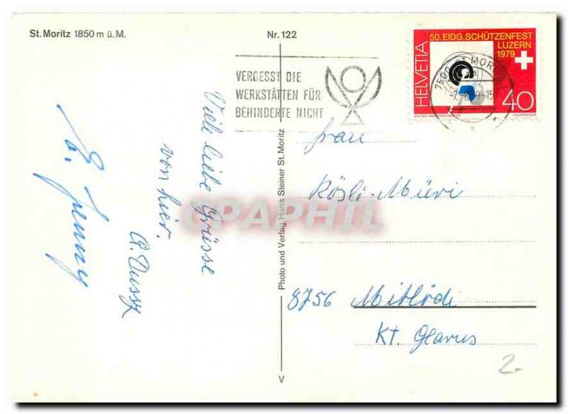 Modern Postcard St Moritz