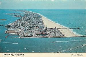 Ocean City Maryland aerial view MD Postcard