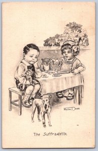 DS1/ Suffragette Women's Rights Vote Postcard Political Walter Darr Signed 47