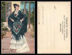 ABRO Spain Sevilla Una Manola tipo Sevillano Costume of Seville unused