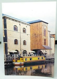 Narrowboat Moored up at The Orwell Wigan Pier Vintage Postcard