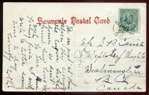 1321 - SICAMOUS BC 1908 Train Station. Hotel & Lake. Broken Circle by Thomson