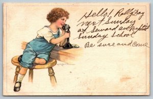 1919  Rally Day  Seward Ave Baptist Church  Topeka Kansas  Postcard