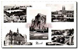 Old Postcard Niort Square Breche General view City Hotel