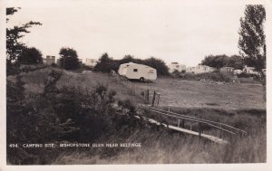 Bishopstone Beltinge Caravan Club Camping Site Wiltshire Real Photo Old Postcard