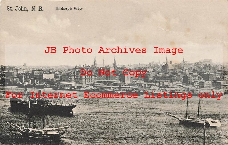 Canada, New Brunswick, Saint John, Bird's Eye View Of City, No 4184