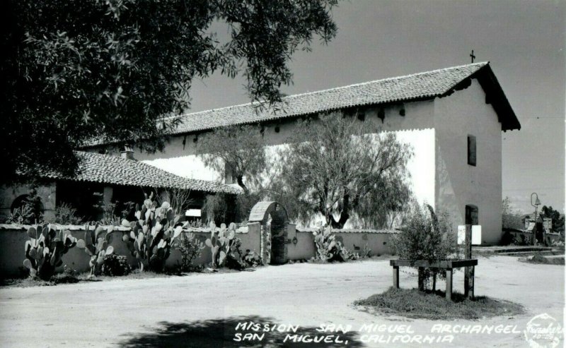 Vintage RPPC Mission San Miguel Fresher CA Postcard F65 