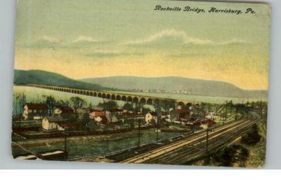 Harrisburg PA Rockville Bridge c1910 Postcard