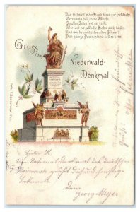 HESSE, Germany ~ Gruss Vom NIEDERWALD DENKMAL Monument 1897 Postcard