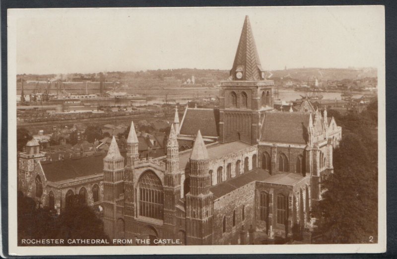 Kent Postcard - Rochester Cathedral From The Castle    RS11058