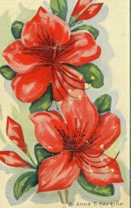 Postcard Beautiful Azaleas , by Artist Anne T. Gargill.          aaa2