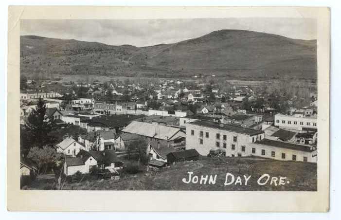 RPPC View of Downtown John Day Oregon OR 1952