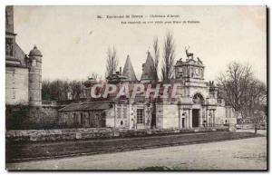 Old Postcard surroundings Dreux Anet Castle Deer