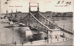 Hungary Budapest Ferenc Jozsef Hid Vintage Postcard C100