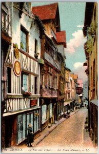 Lisieux La Rue Aux Fevres Les Vieux Manoirs Postcard