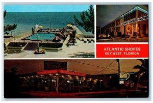 c1950's Atlantic Shores Resort Restaurant Multiview Key West Florida FL Postcard