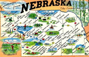 Greetings from Nebraska - The Cornhusker State - c1960s