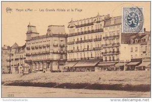 Belgium Heyst Les GRands Hotels et la Plage