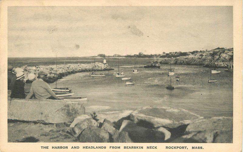 Albertype Bearskin Neck 1920s Harbor Headlands ROCKPORT MASSACHUSETTS 3755