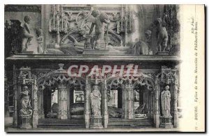 Postcard Old Brou Church Mausoleum of Philibert le Beau