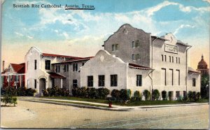 View of Scottish Rite Cathedral, Austin TX c1918 Vintage Postcard E59