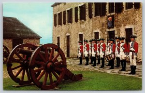 Youngstown NY~Old Fort Niagara~Members Of The Guard At French Castle~Vtg PC