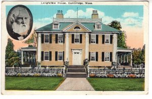 Portrait and Longfellow House, Cambridge,  Massachusetts, Used 1925