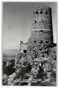 c1940's Hopi Watch Tower Grand Canyon Arizona AZ RPPC Photo Vintage Postcard