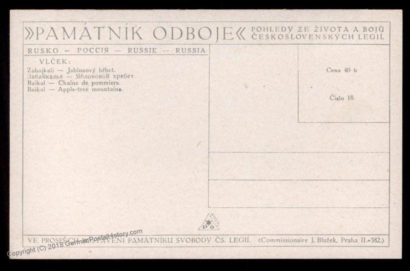 Czech Legion in Russia WWI Baikal Soldier Artist Signed Patriotic Card 90314