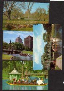 MA Lot of 4 Swan Boats Gardens BOSTON MASS POSTCARDS