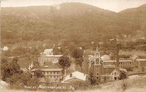 Proctorsville VT Birds Eye Town View RPPC Postcard