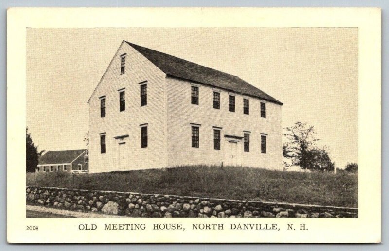 North Danville  New Hampshire  Old Meeting House    Postcard